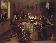 Jan Steen The cheerful family oil painting artist